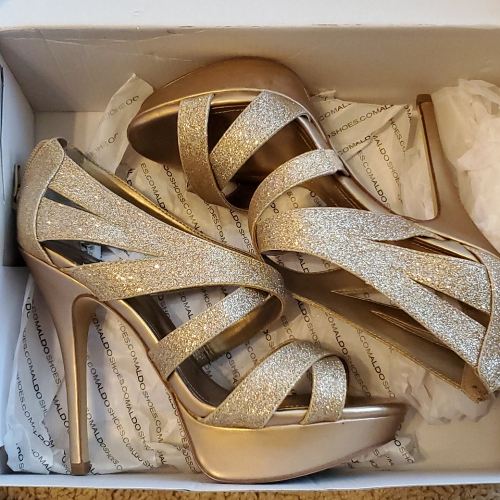 Gold Sparkle Heels